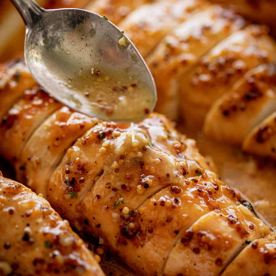 Baked Chicken Breasts with Honey Mustard Sauce