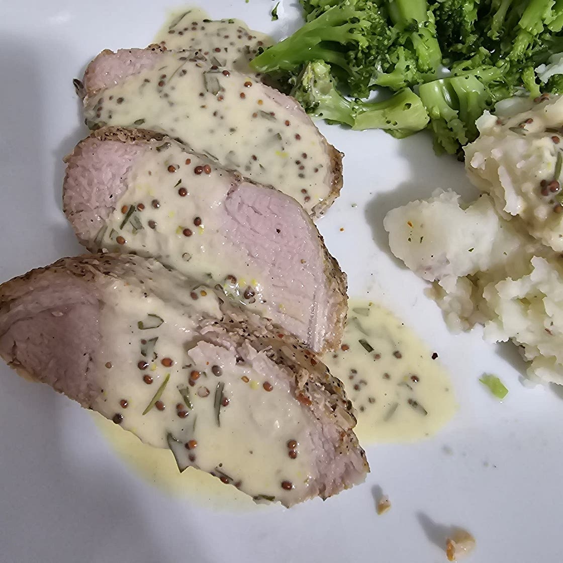 Pork Tenderloin with Creamy Mustard Sauce