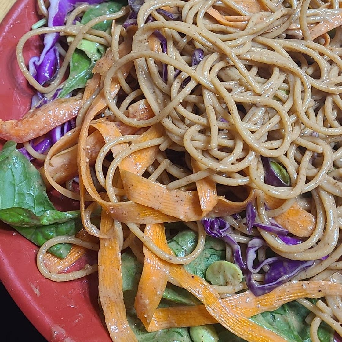 Vegan Rainbow Peanut Noodles