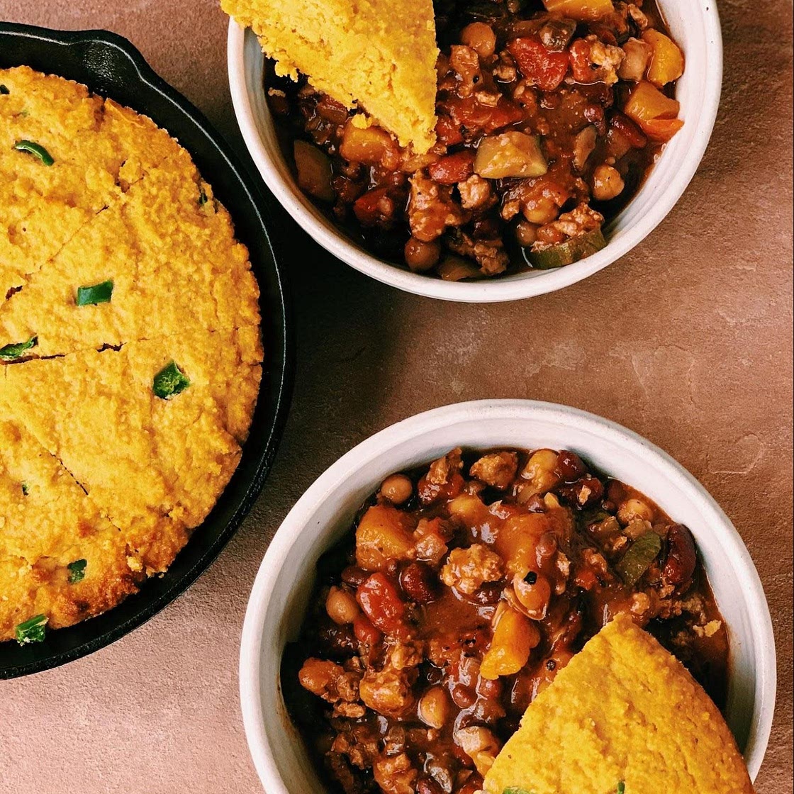Chili and Cornbread