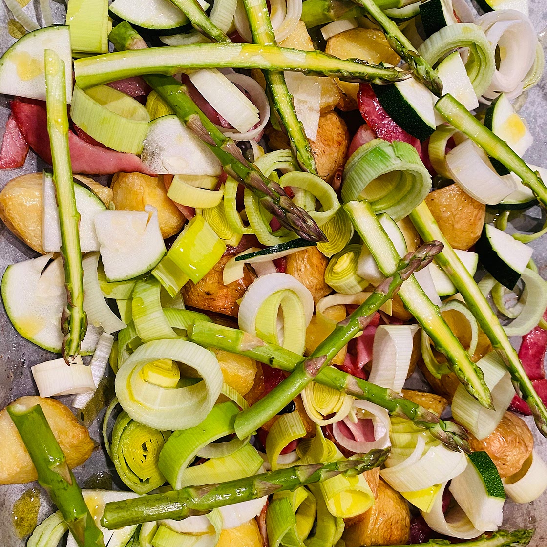 BenKat’s Warm Bacon, Potato, Leek and Asparagus Salad