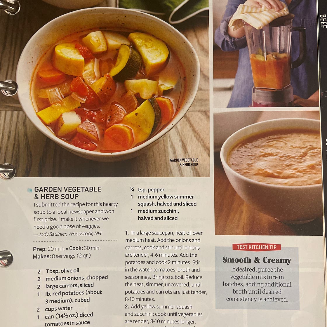 Garden Vegetable & Herb Soup