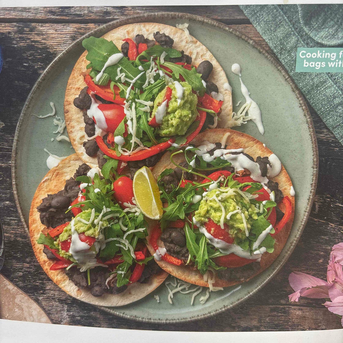 Black bean tostadas
