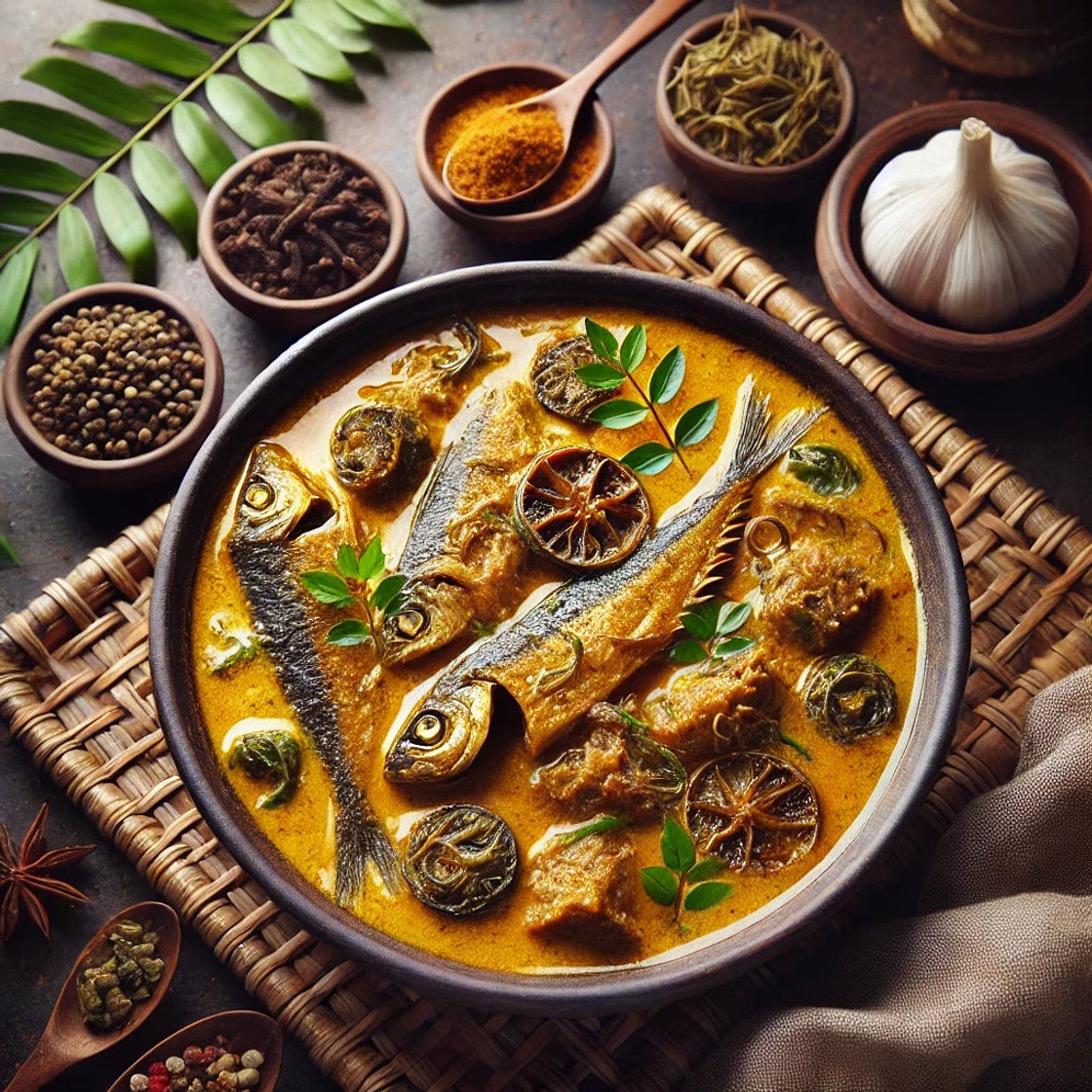 Sri Lankan Dried Fish (Karawala) in Coconut Gravy Recipe