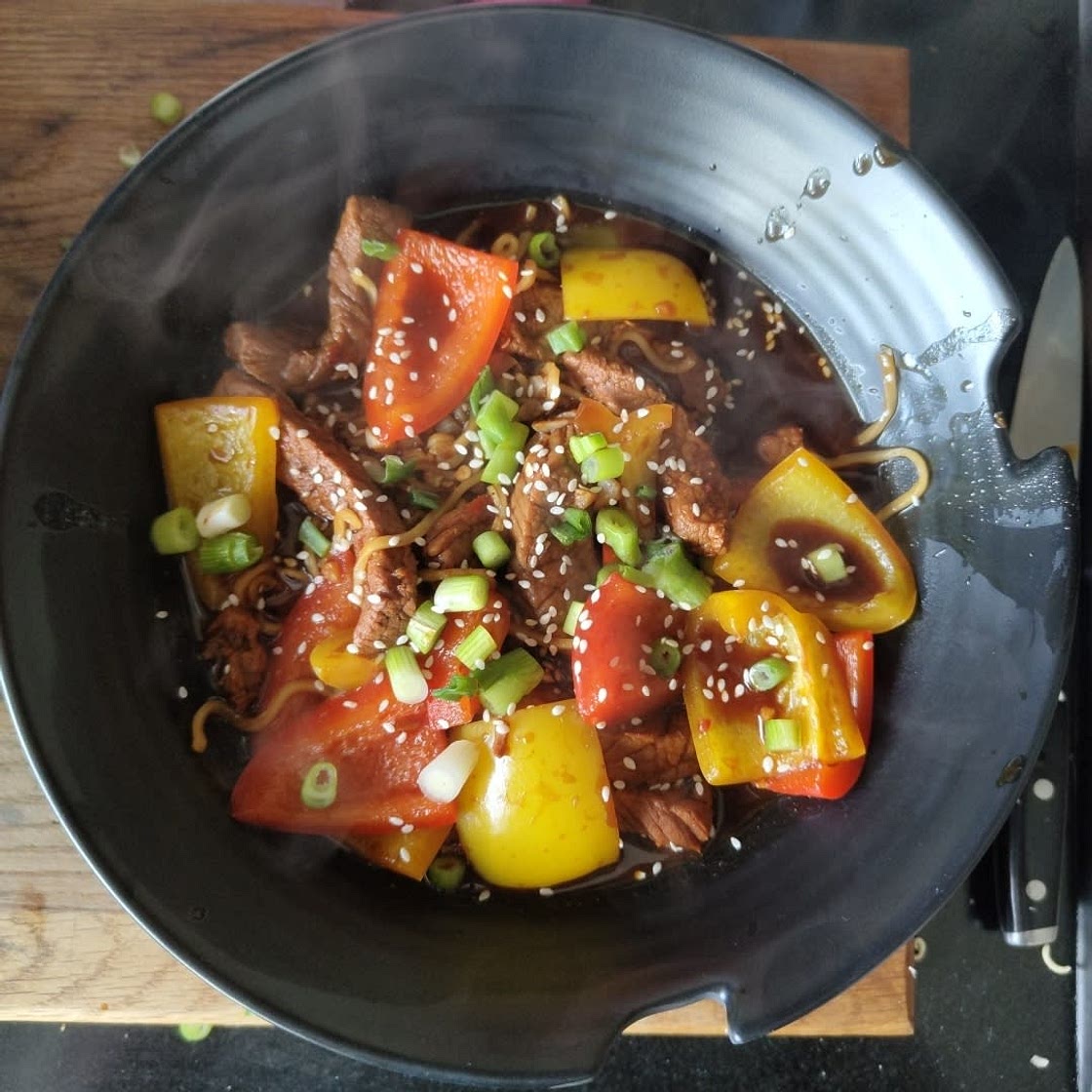 Honey Chilli Beef Noodles