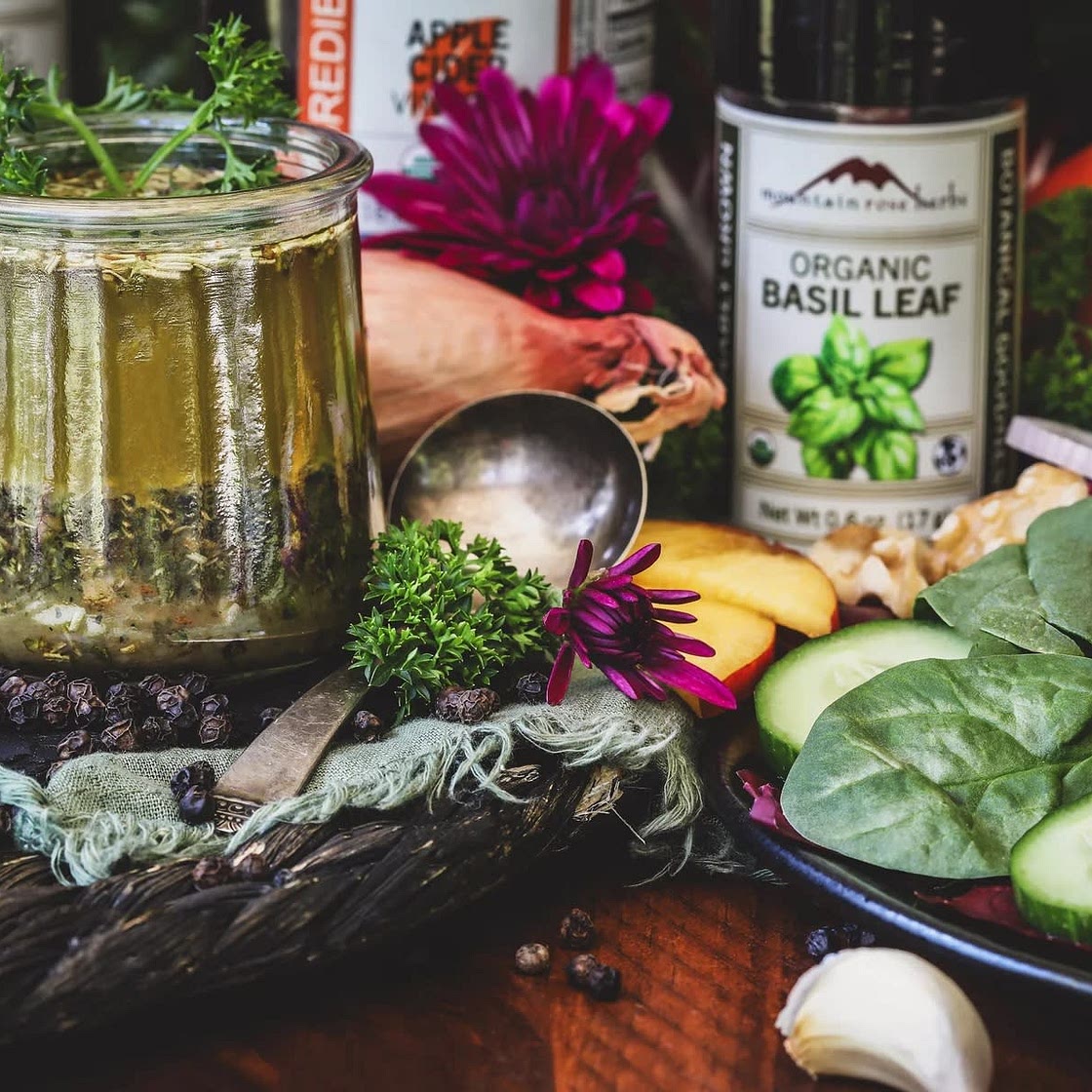 Zesty Herbal Salad Dressing with Apple Cider Vinegar