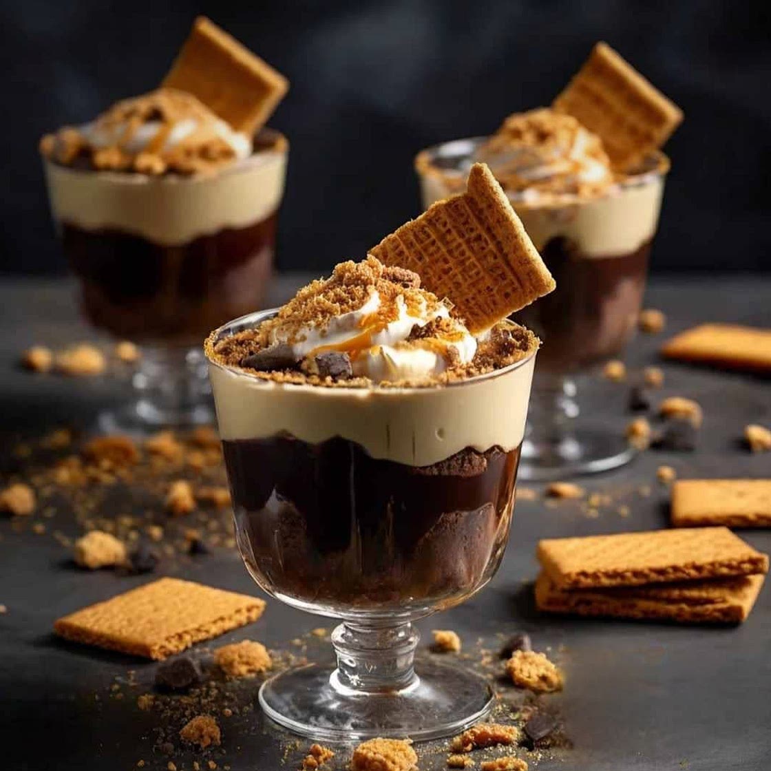 D'licious Brownie Fluffernutter Pie