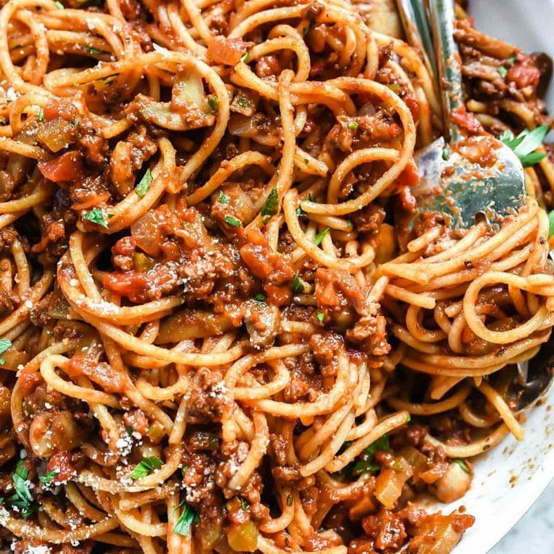 My Mom's Homemade Spaghetti and Meat Sauce