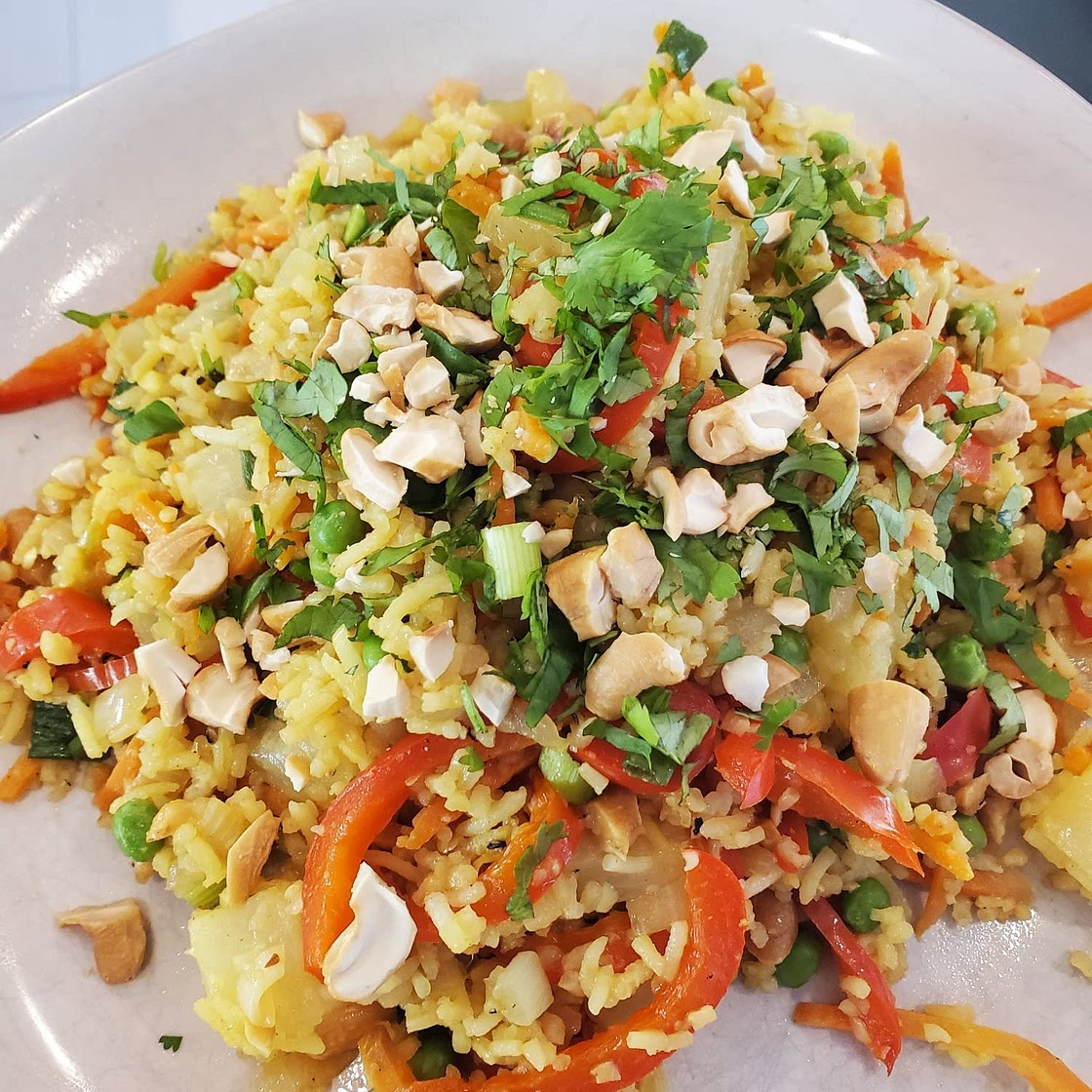 Thai Pineapple Fried Rice Recipe (Vegan)