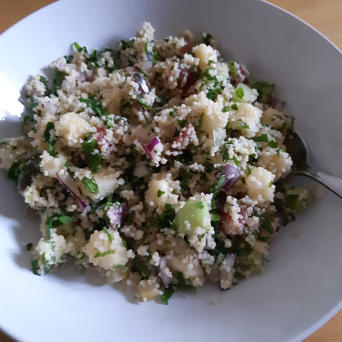Taboulé aux pommes et herbes fraîches