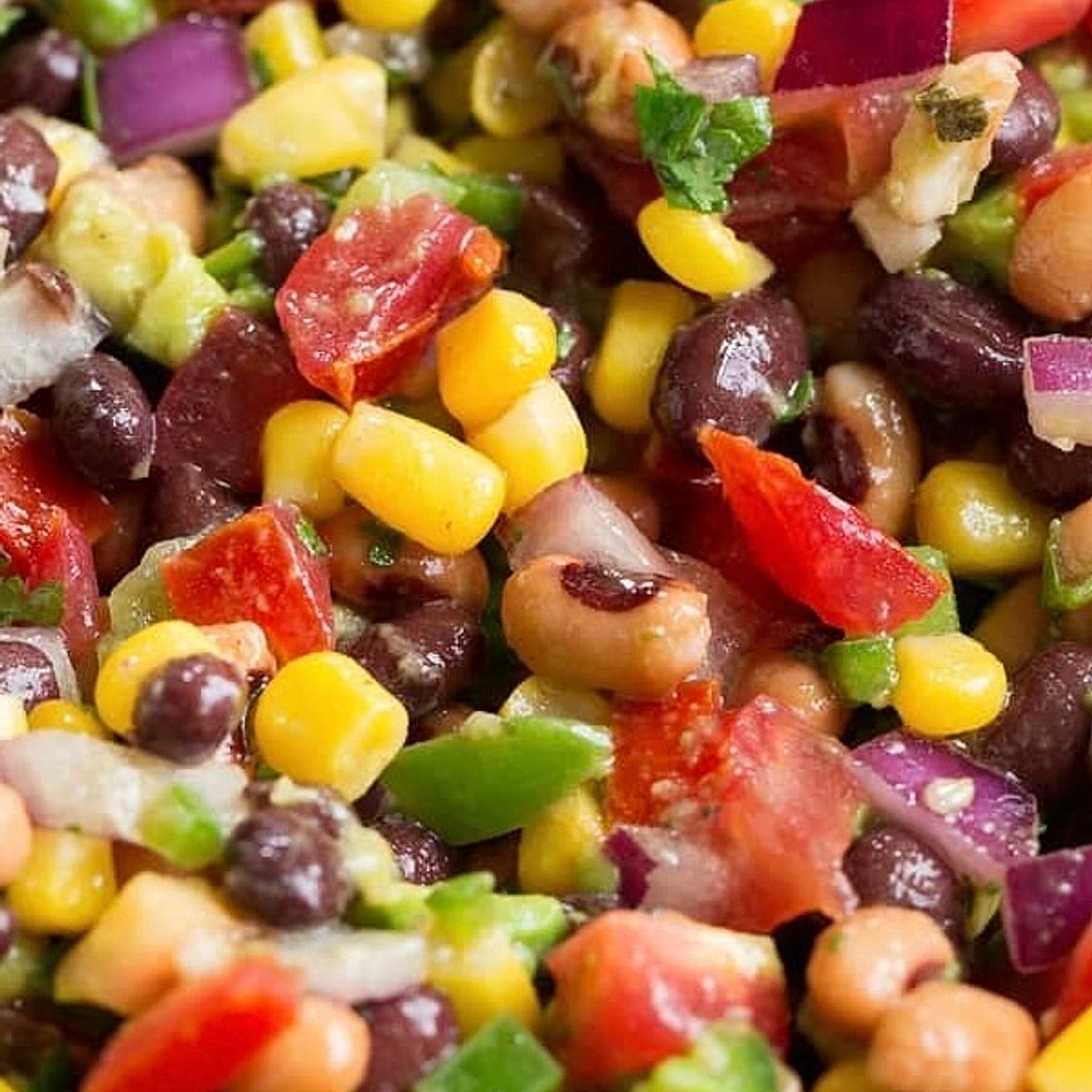 Colorful Party Bean Dip
