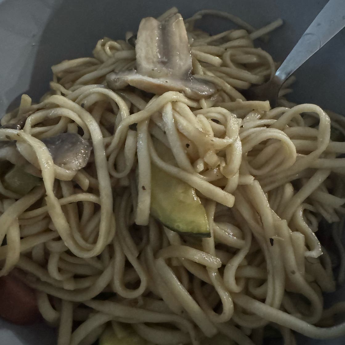 Mushroom and Basil Udon