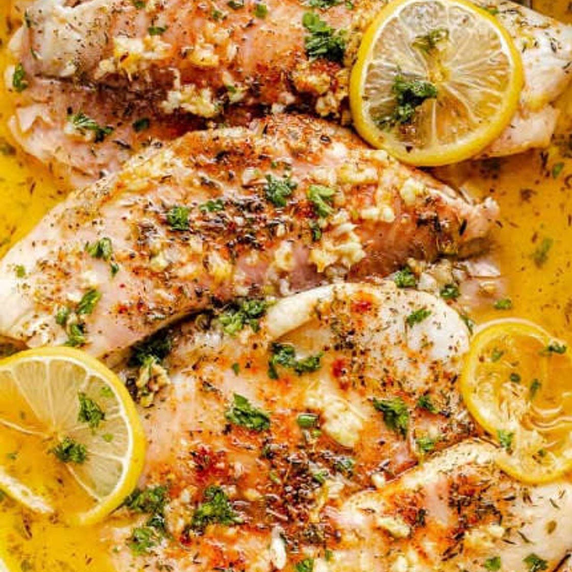 Garlic Butter Oven Baked Tilapia 
