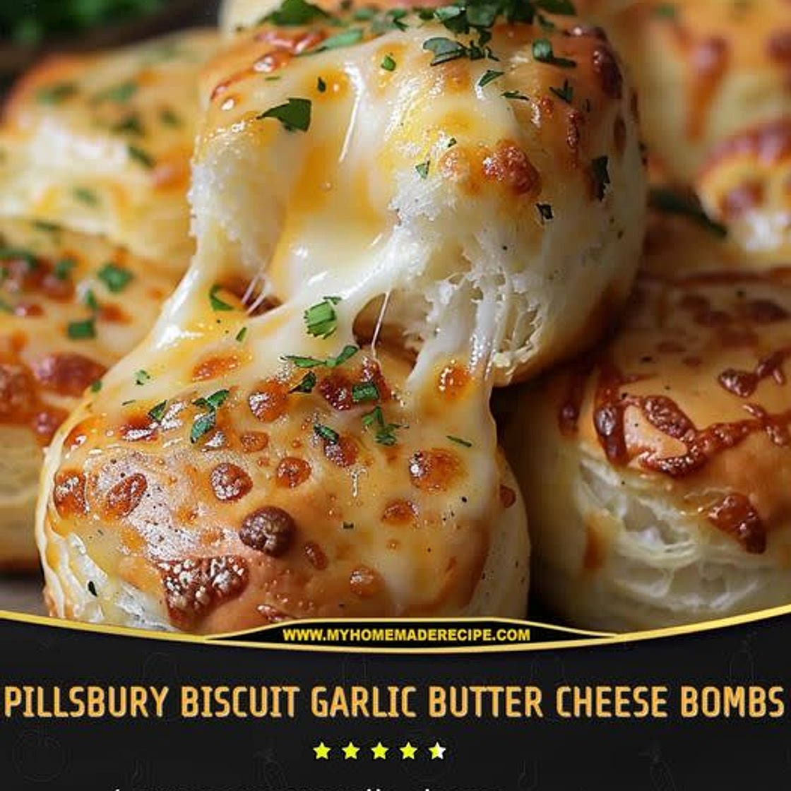 Pillsbury Biscuit Garlic Butter Cheese Bombs