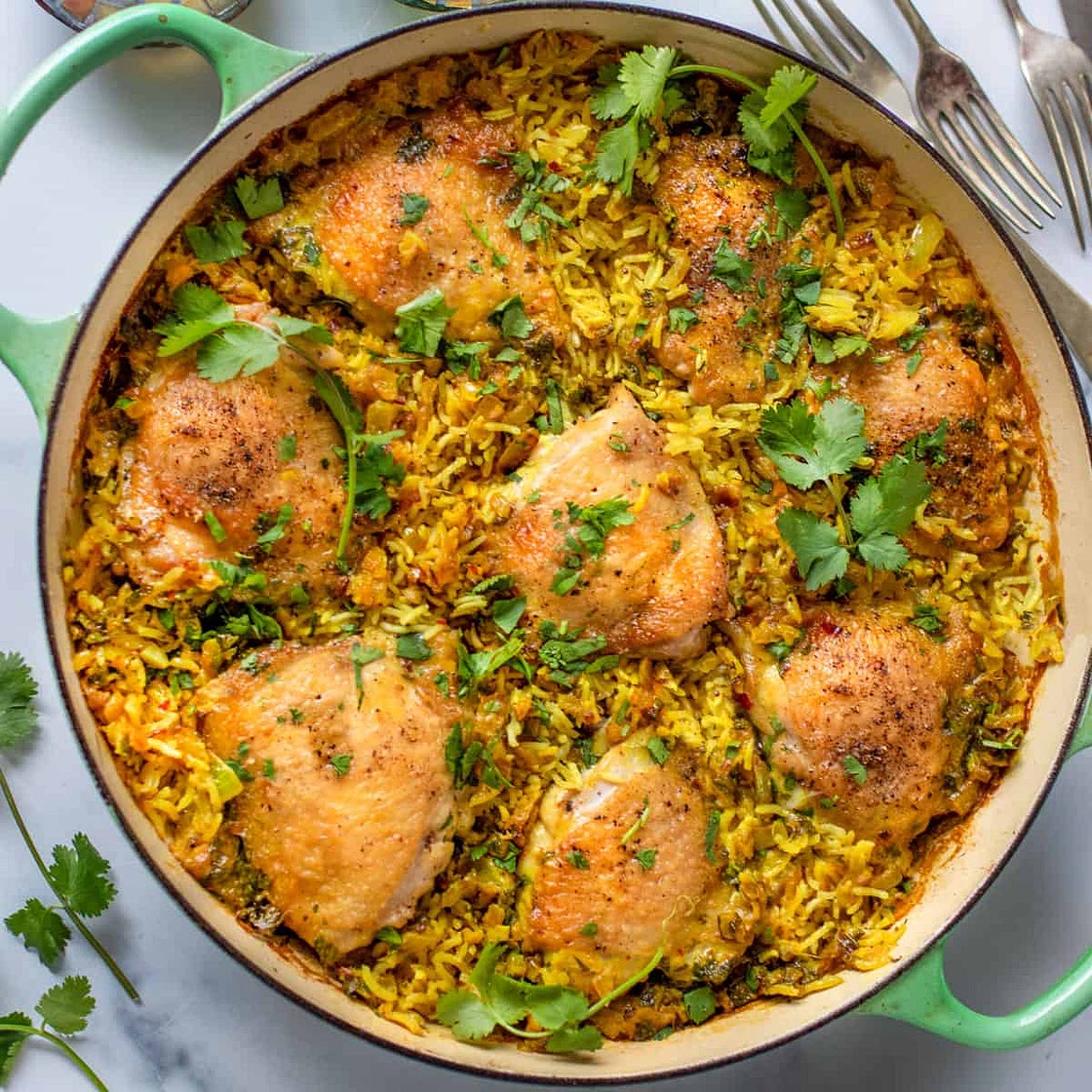 One Pot Coconut Lime Chicken and Rice