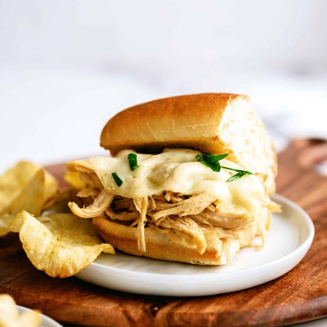 Instant Pot Chicken French Dip Sandwiches Recipe