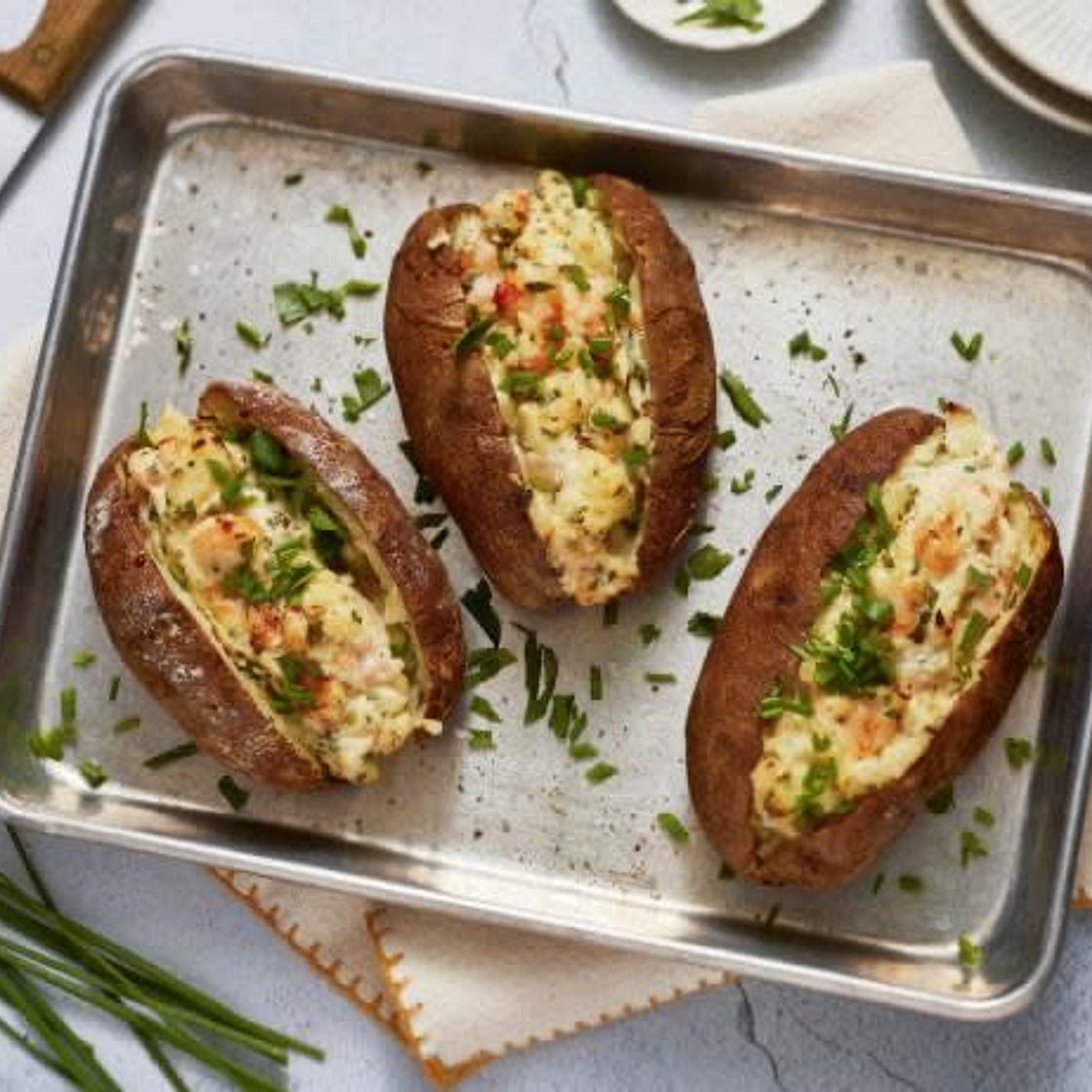 Shrimp Scampi-Stuffed Potatoes