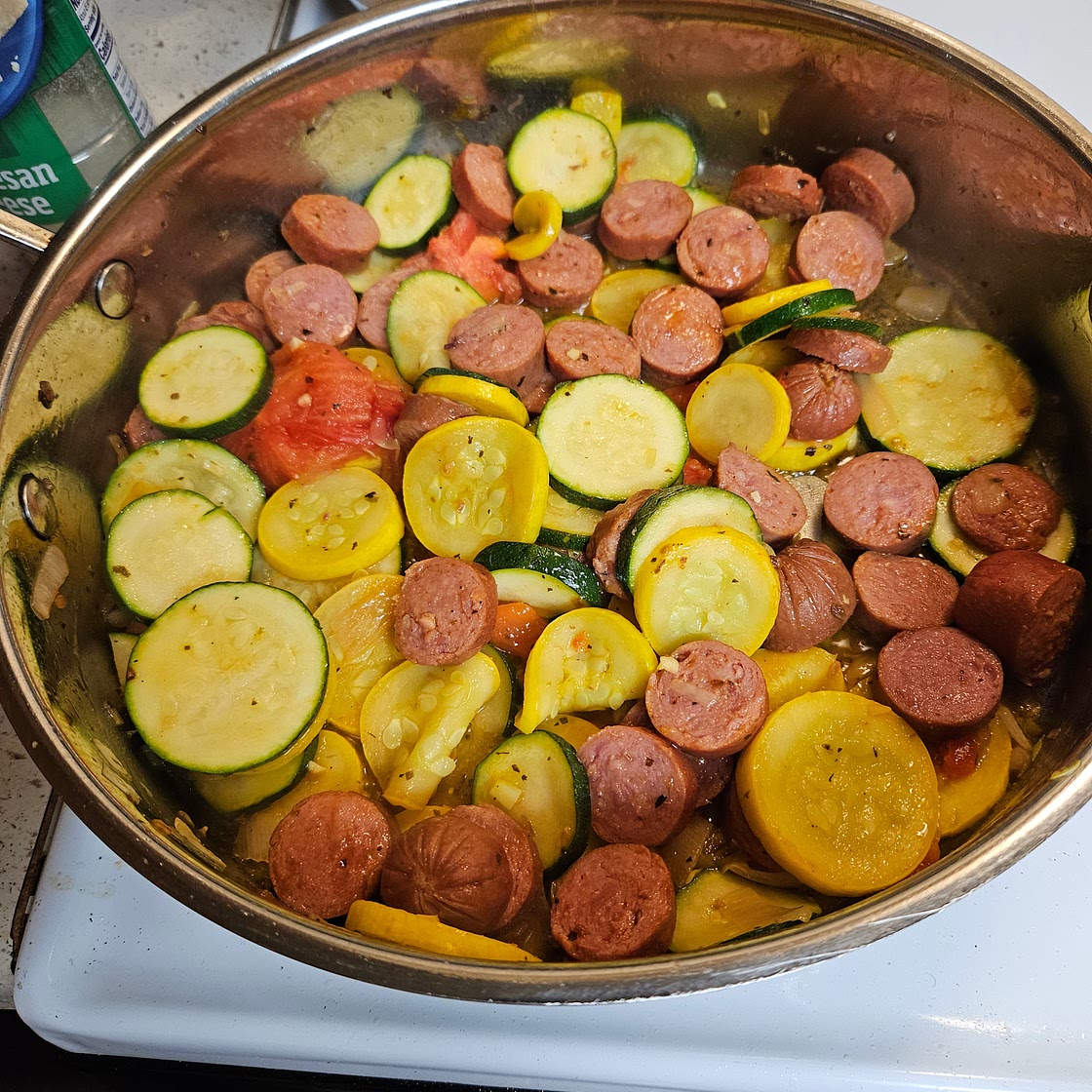 Sausage,zucchini and squash