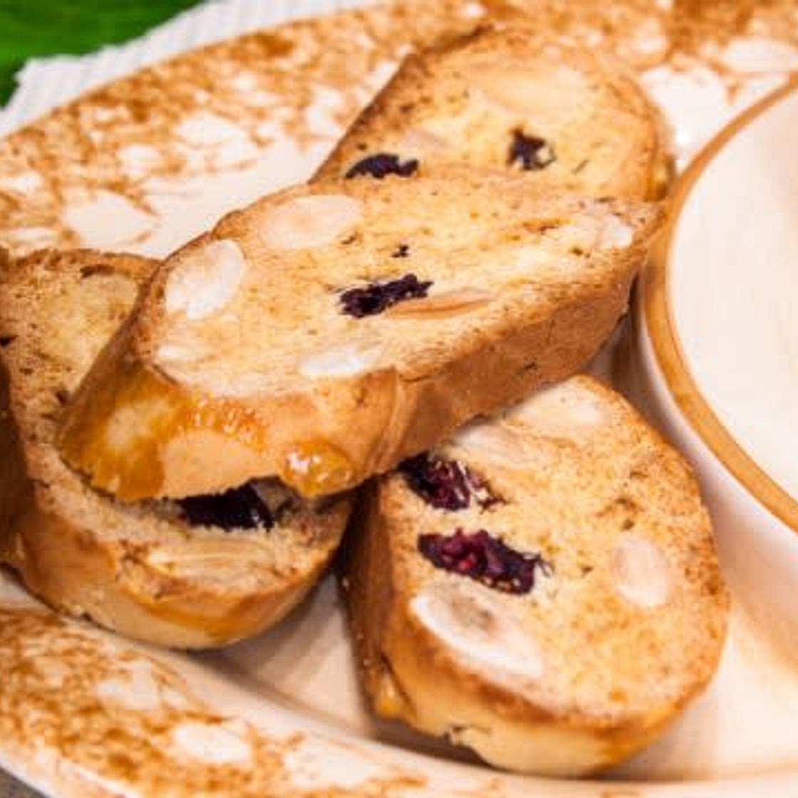 Biscotti with almonds and dried cherries
