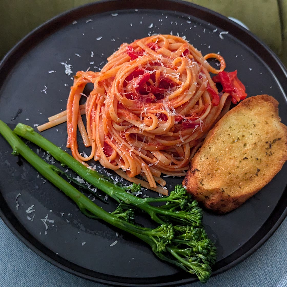 Garlic and chilli linguine