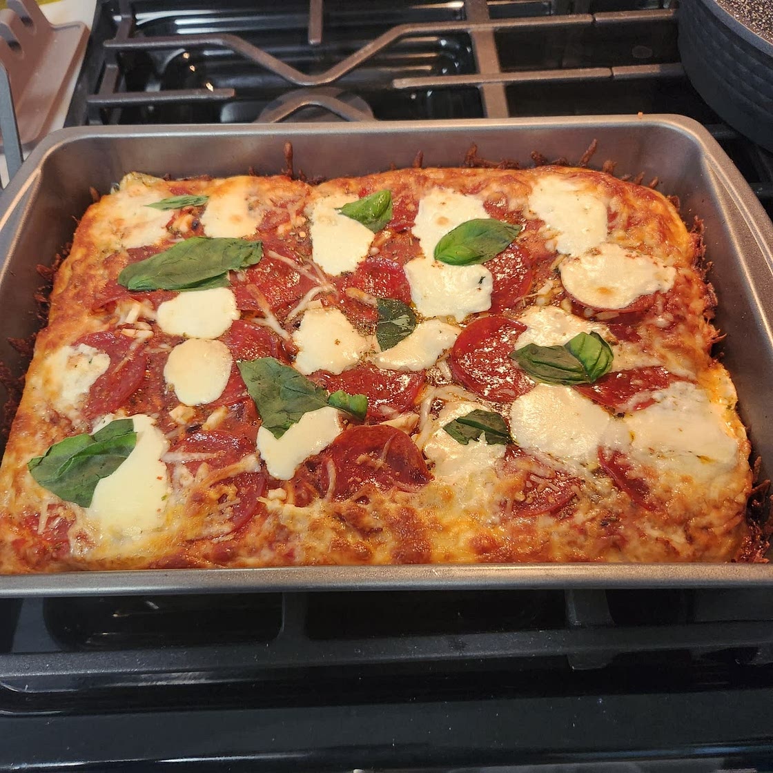 Detroit-Style Focaccia Pizza with Crispy Cheese Crust