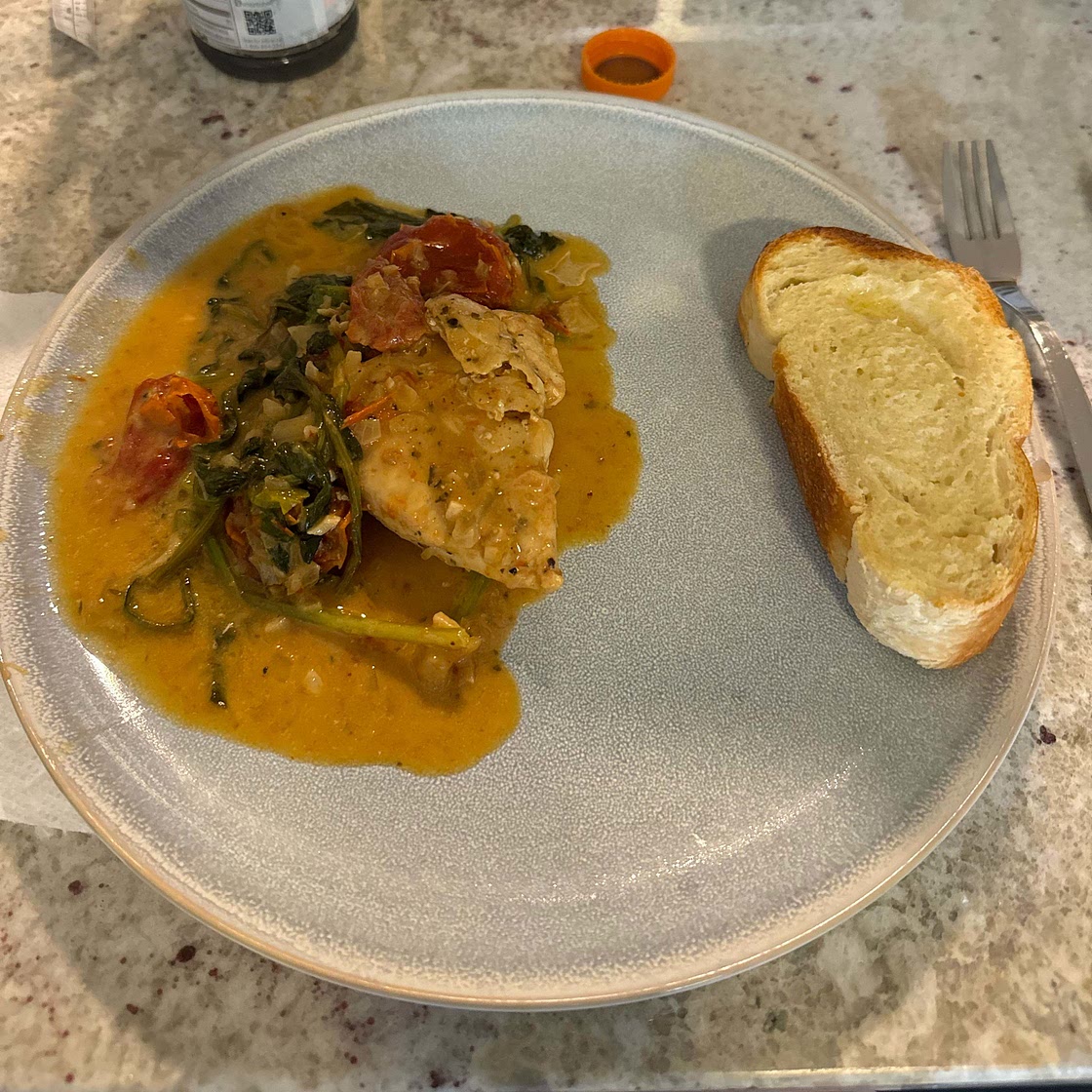 Creamy Chicken Breast in Spinach Parmesan Sauce