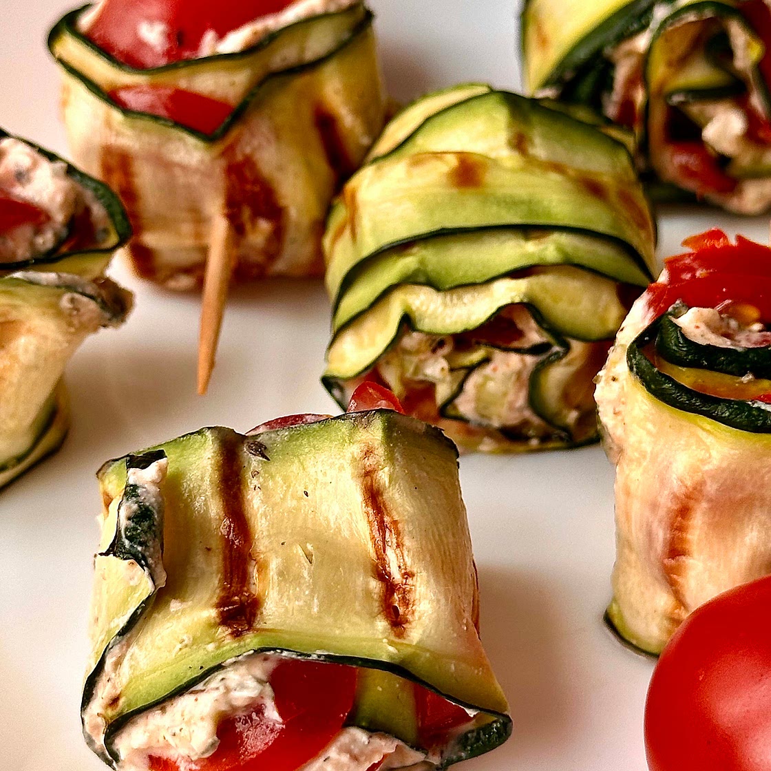 Creamy Zucchini and Tomato Roll ups 
