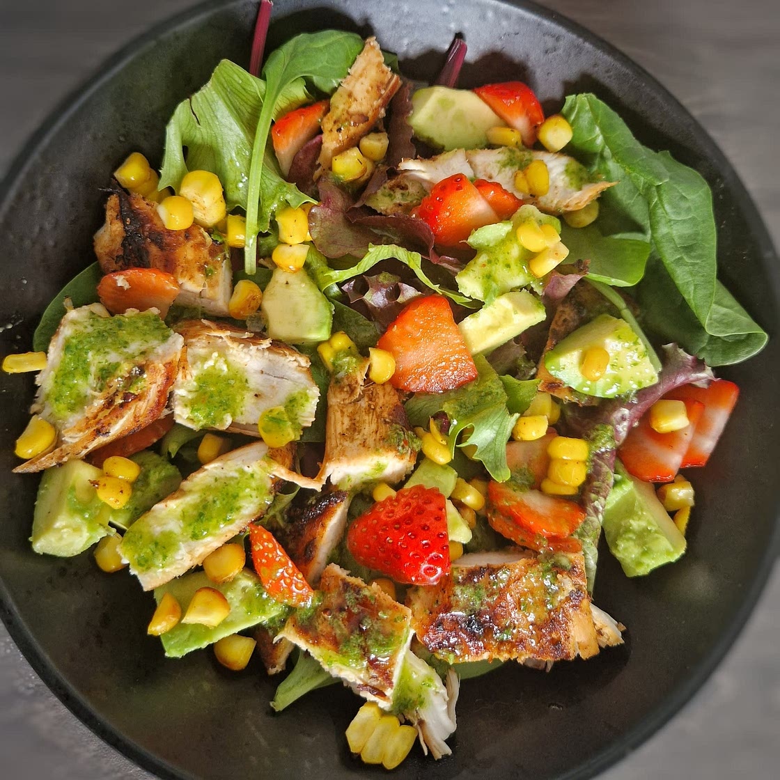 Summer Chipotle Chicken Cobb Salad with Cilantro Vinaigrette