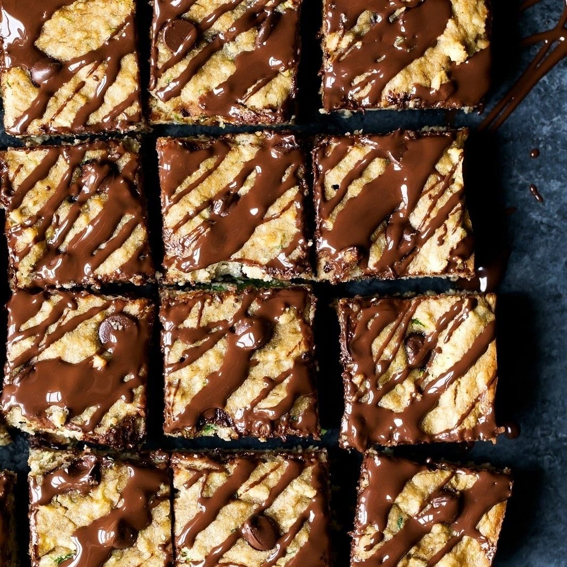 Paleo Zucchini Banana Bread Bars