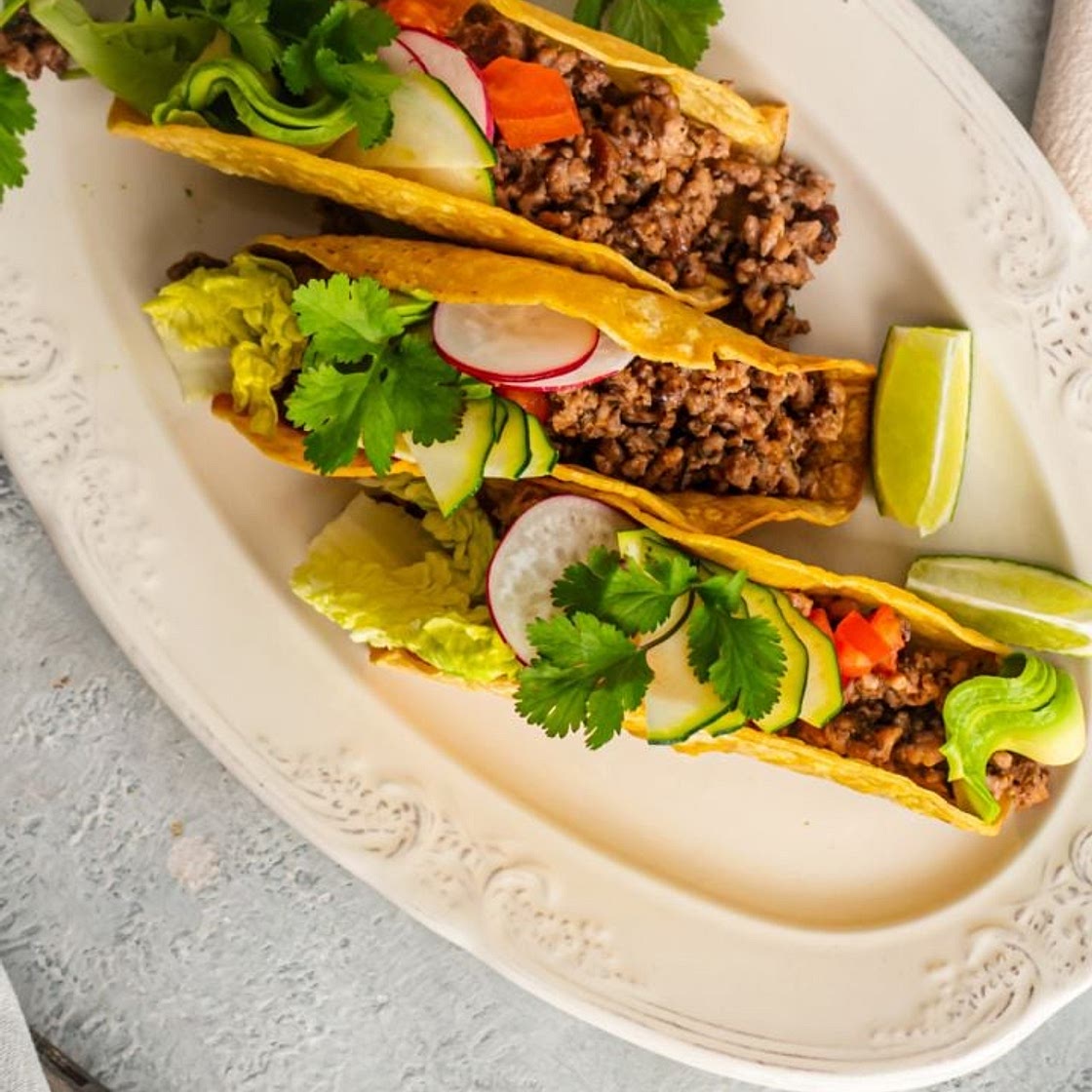 Ancho Chile Ground Beef Tacos