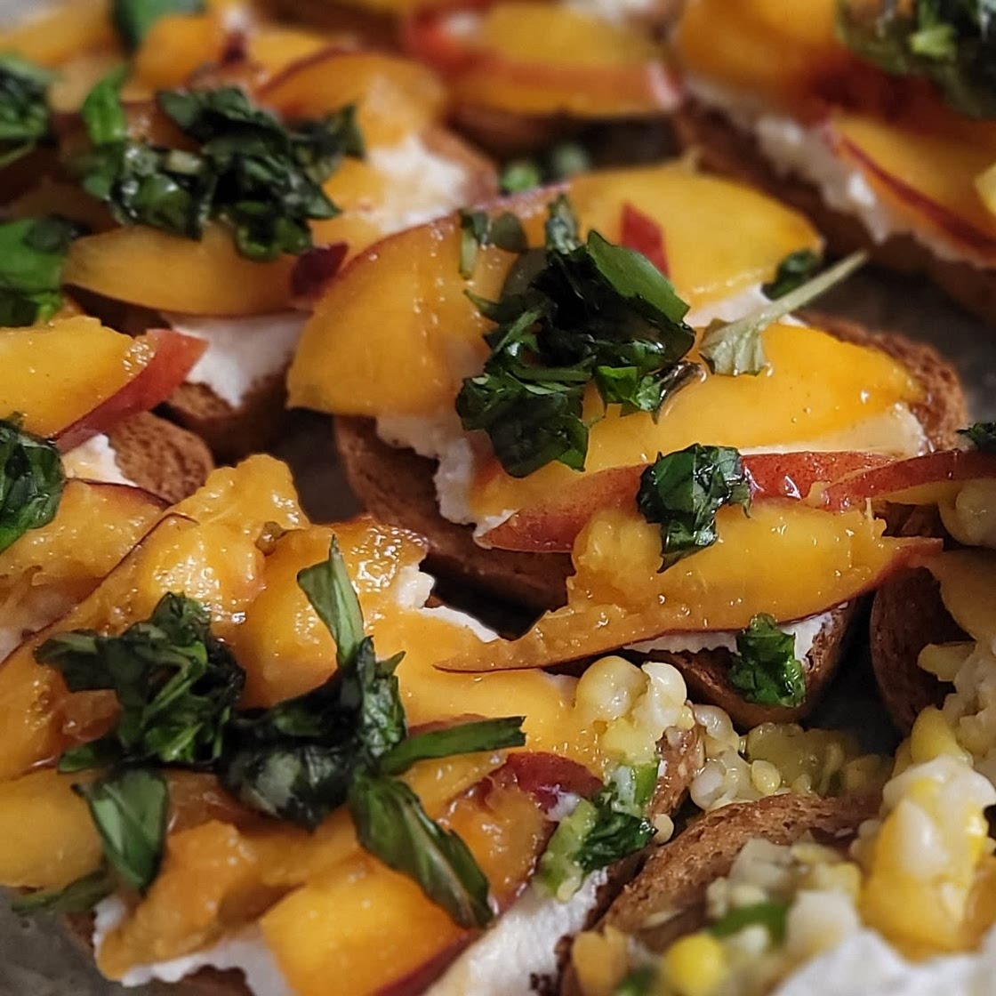 The Best 10 Minute Peach, Ricotta, and Hot Honey Toast