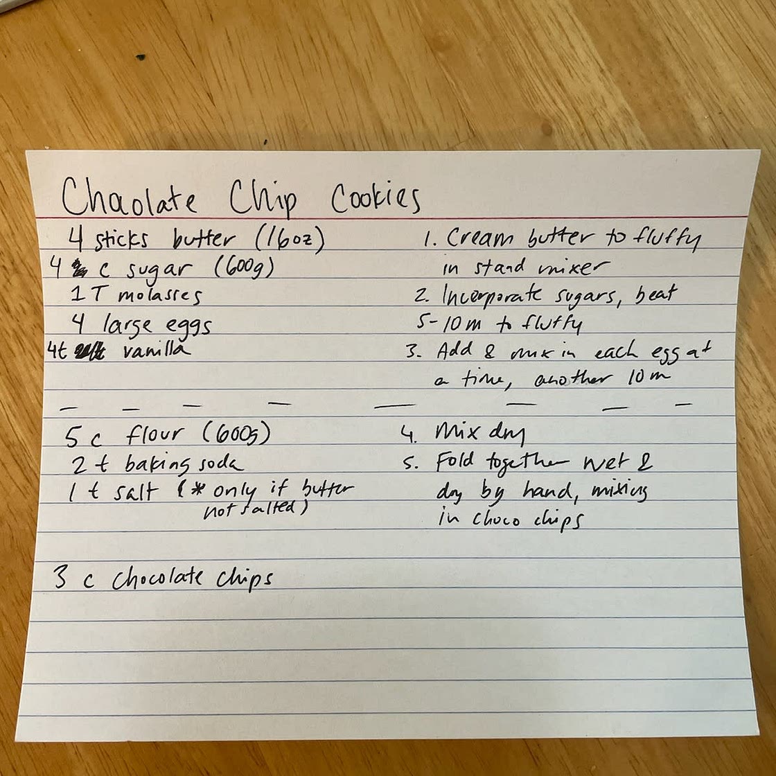 Maia's chocolate chip cookies
