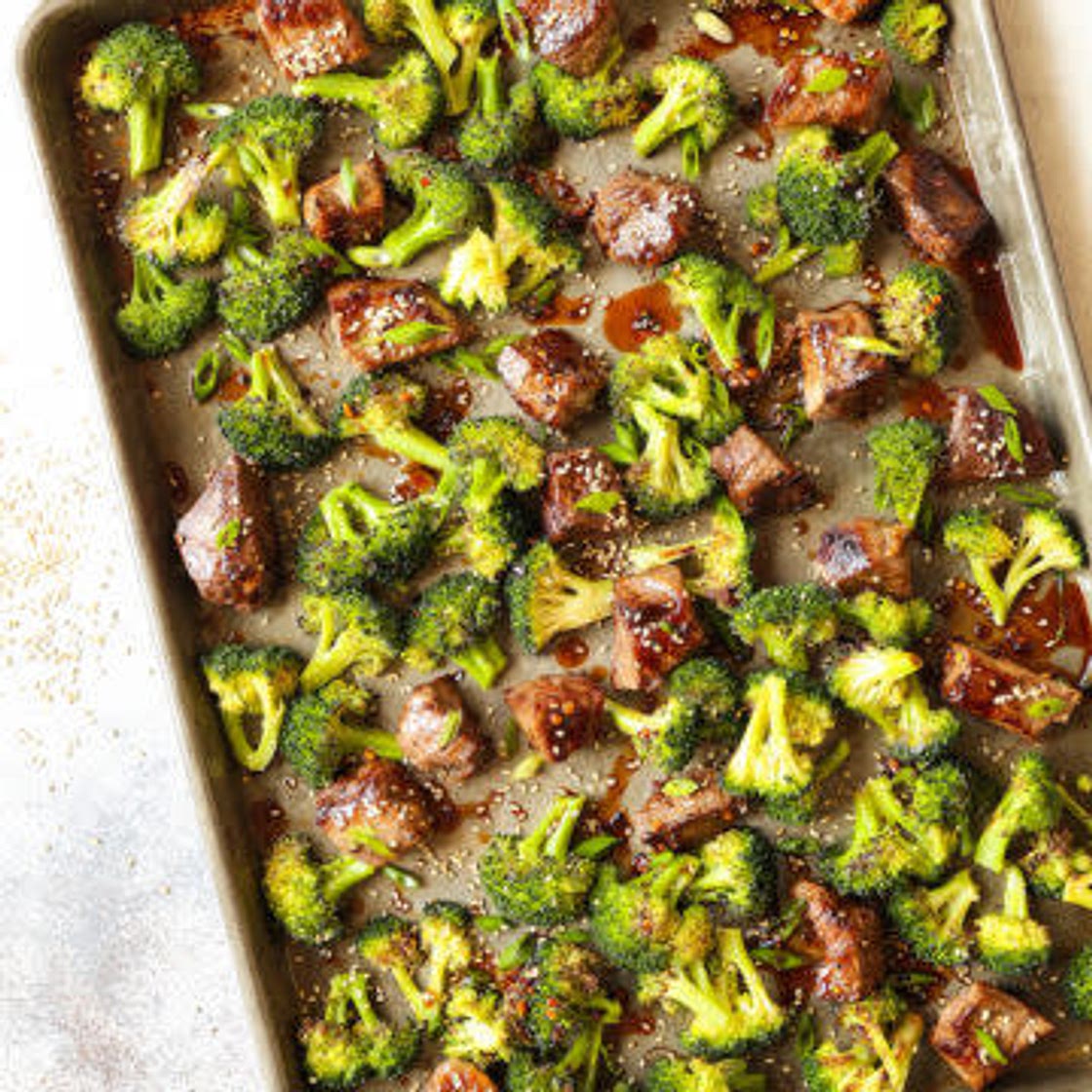 Sheet Pan Beef Broccoli