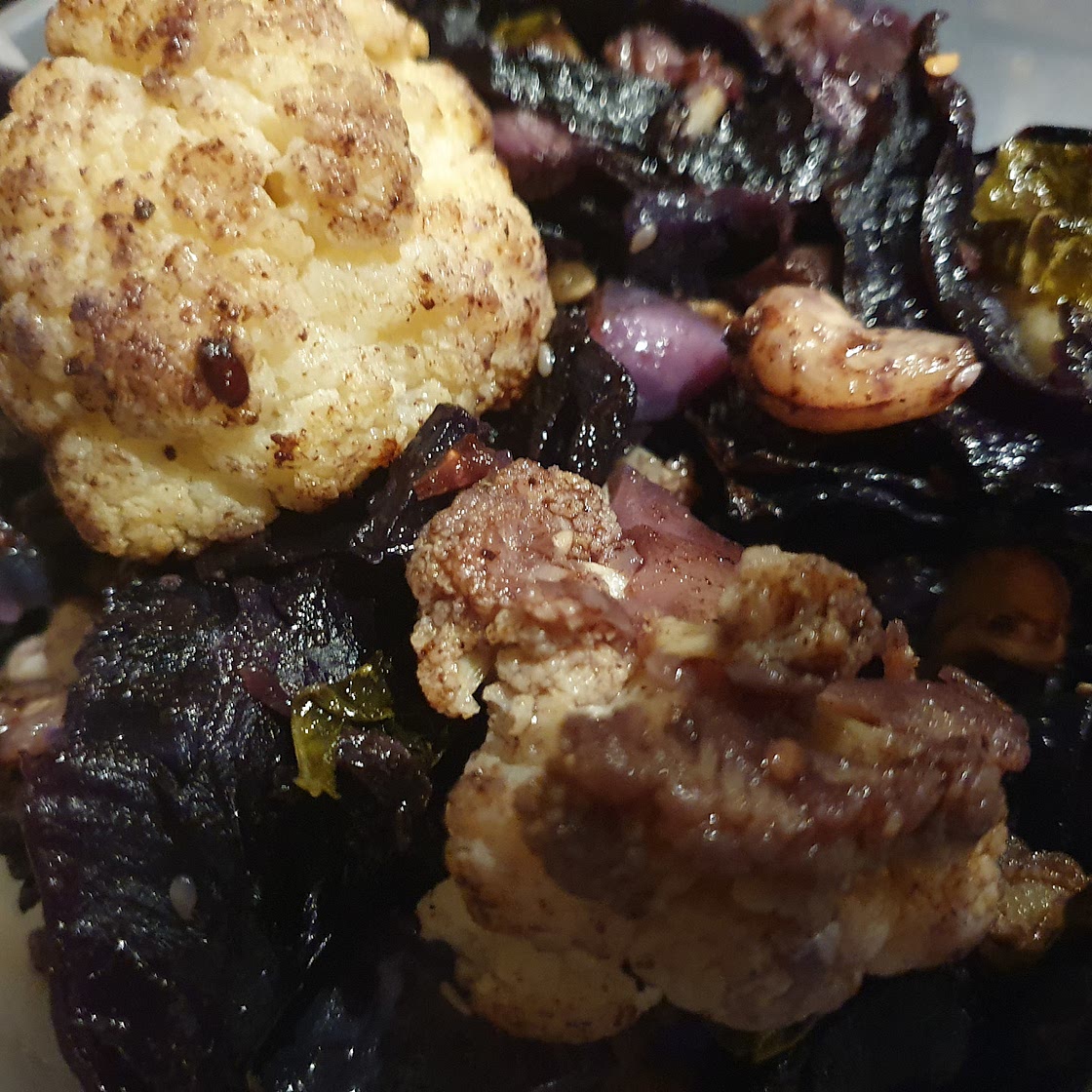 Roasted cauliflower & cabbage