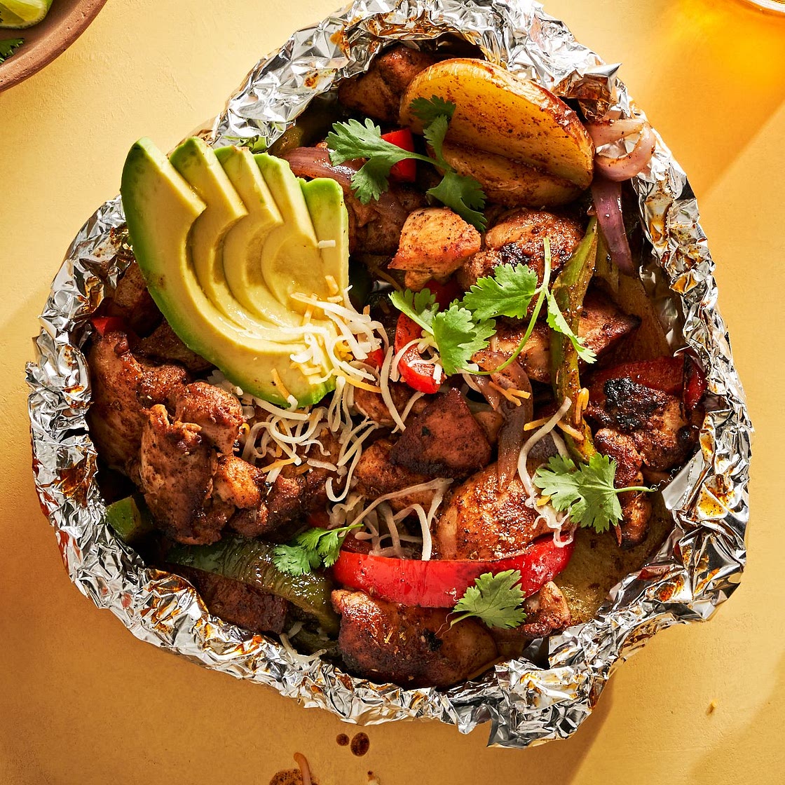 Tex Mex Chicken Fajita Foil Packets