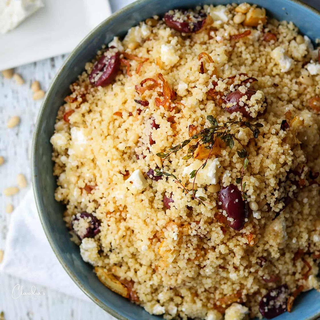 Lemon Thyme Couscous with Olives