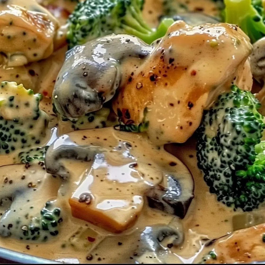 Creamy Mushroom and Broccoli  Chicken