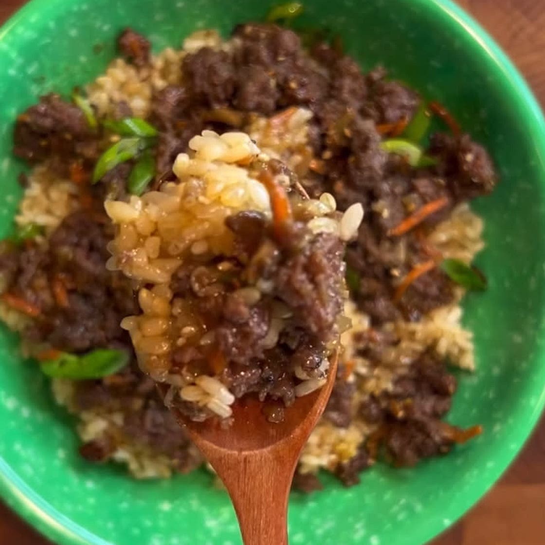 Ground beef bulgogi bowl