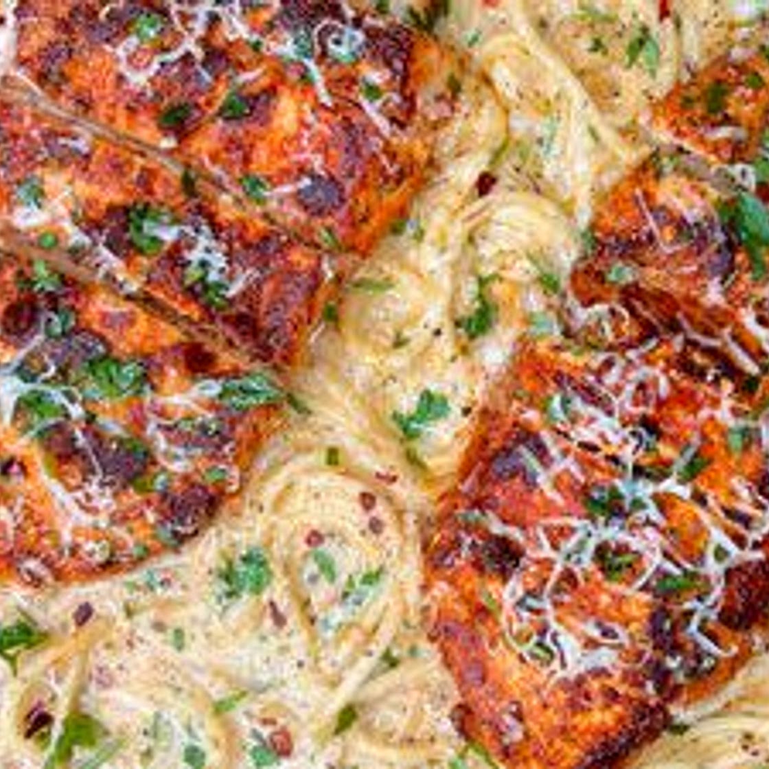 High Protein Creamy Chicken Alfredo