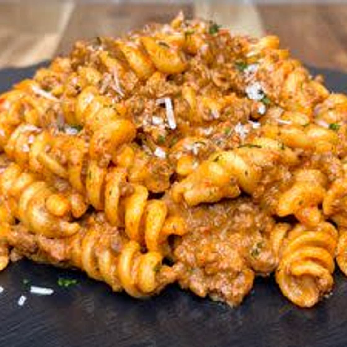 High Protein Creamy Beef Pasta