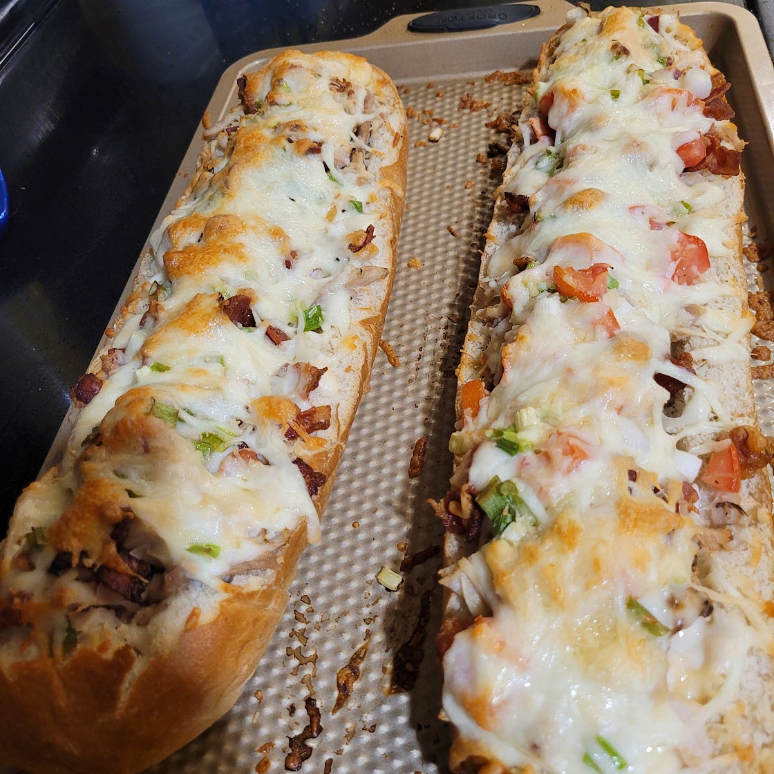 Chicken Bacon Alfredo Bread Boat