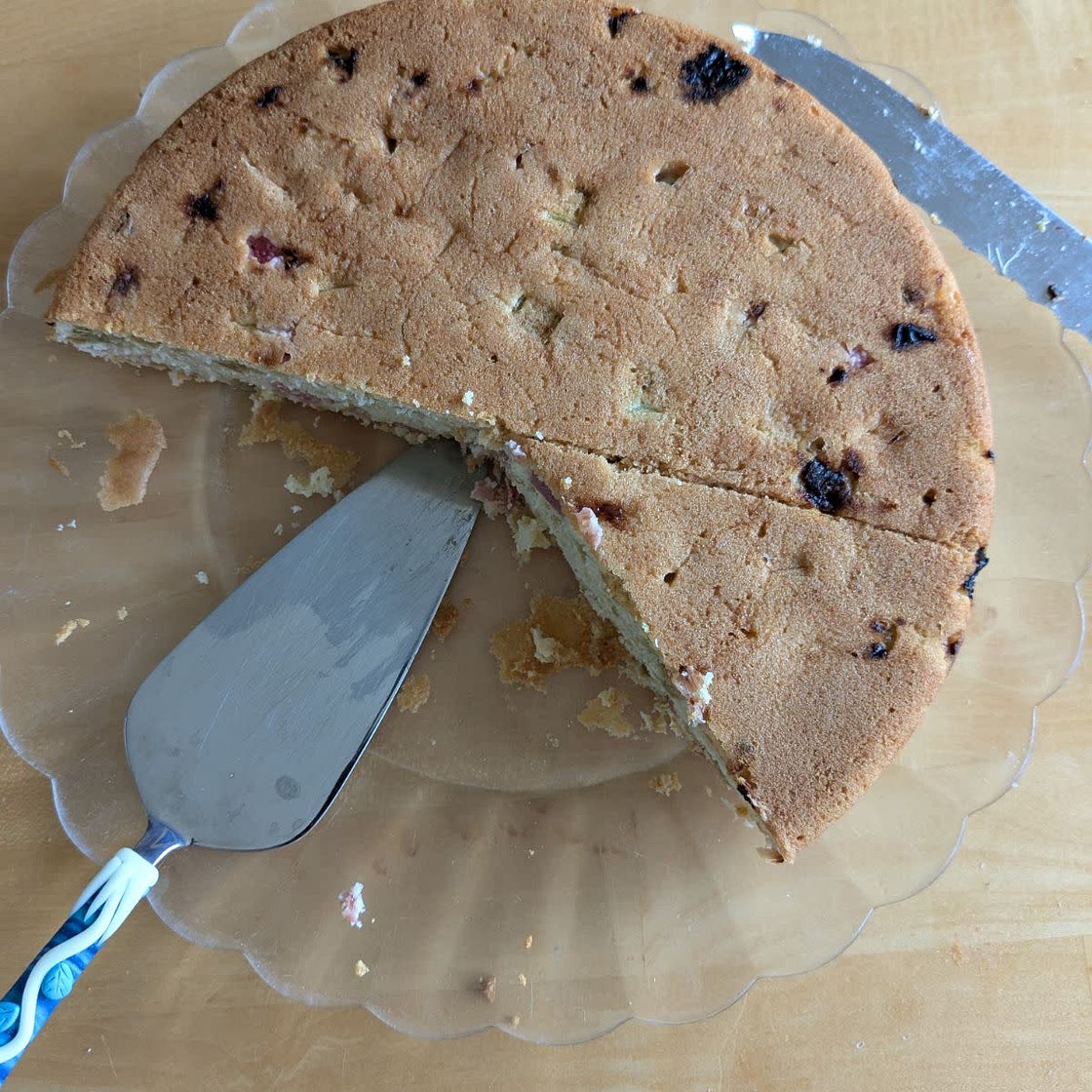 Gâteau à la rhubarbe