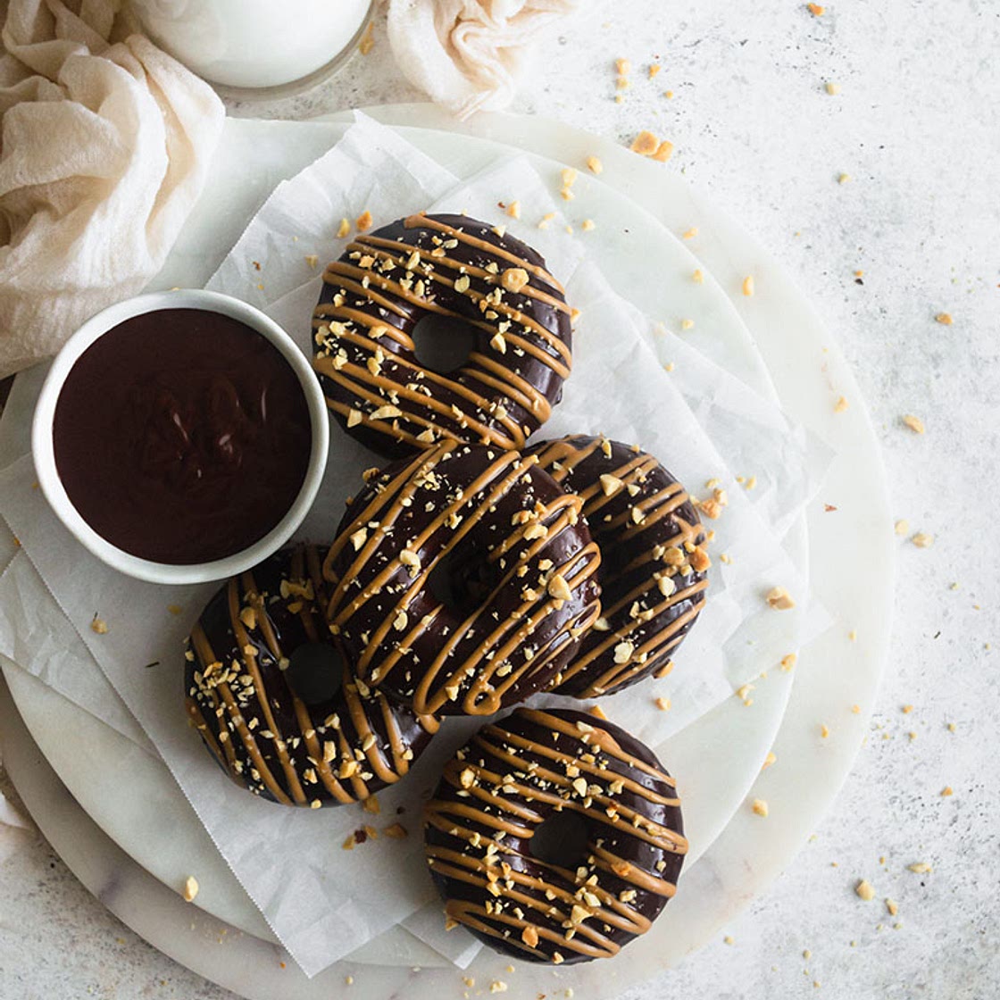 Chocolate Peanut Butter Donuts