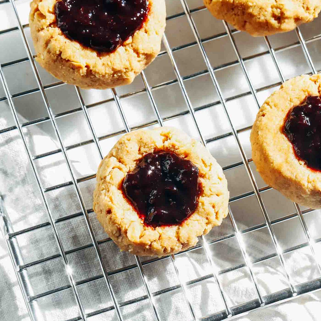 Peanut Butter Jelly Oatmeal Cookies
