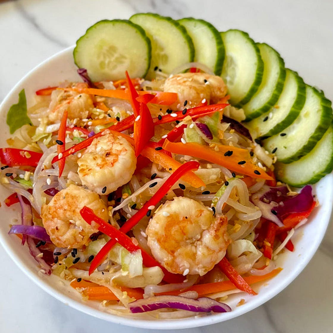 Ginger Shrimp Noodle Bowl