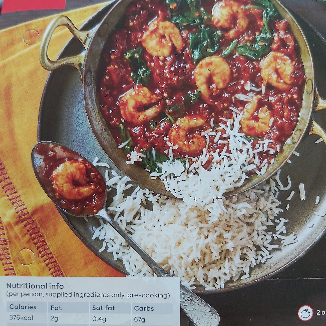 Goan style King prawn curry with basmati rice