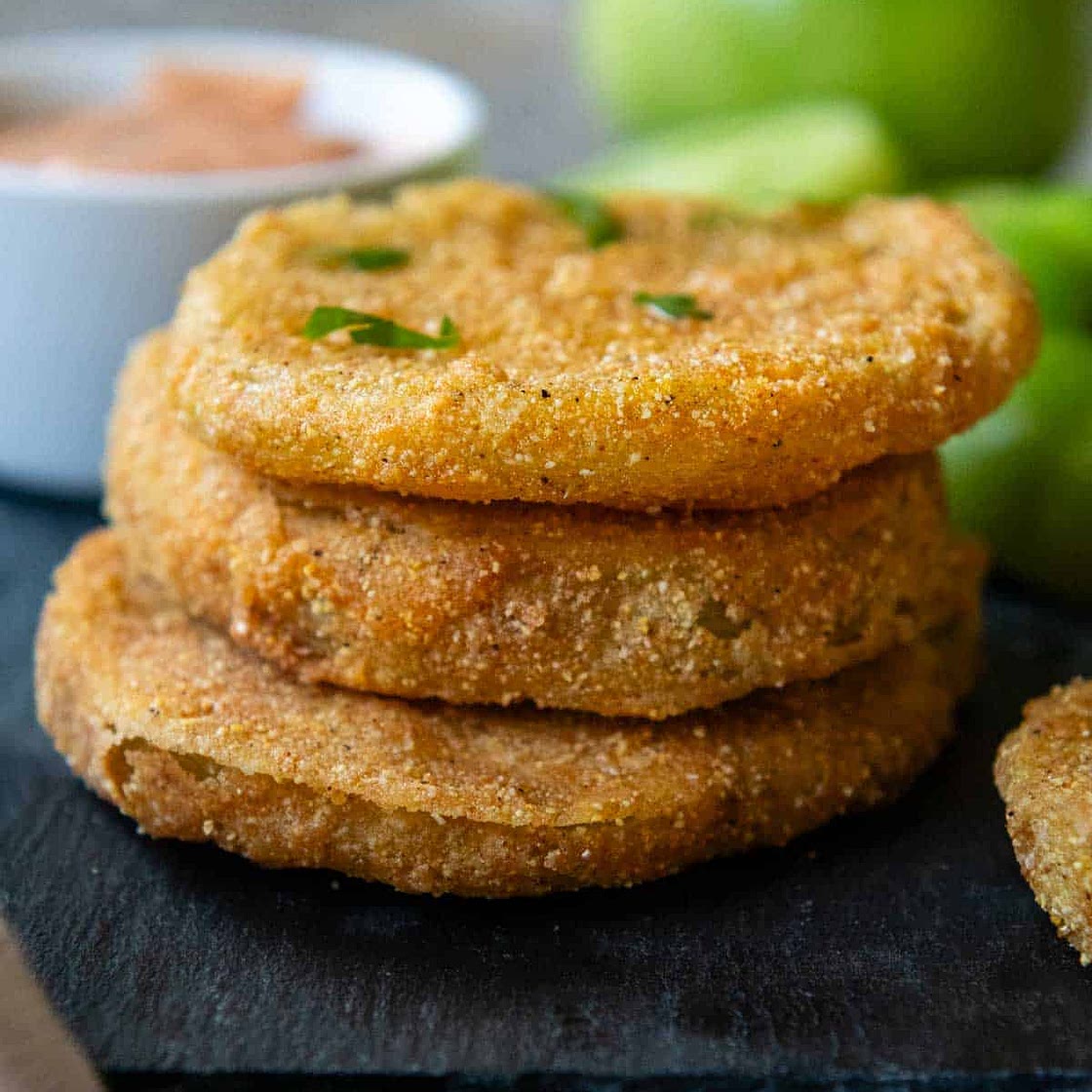 Crispy Gluten-Free Fried Green Tomatoes with Cornmeal