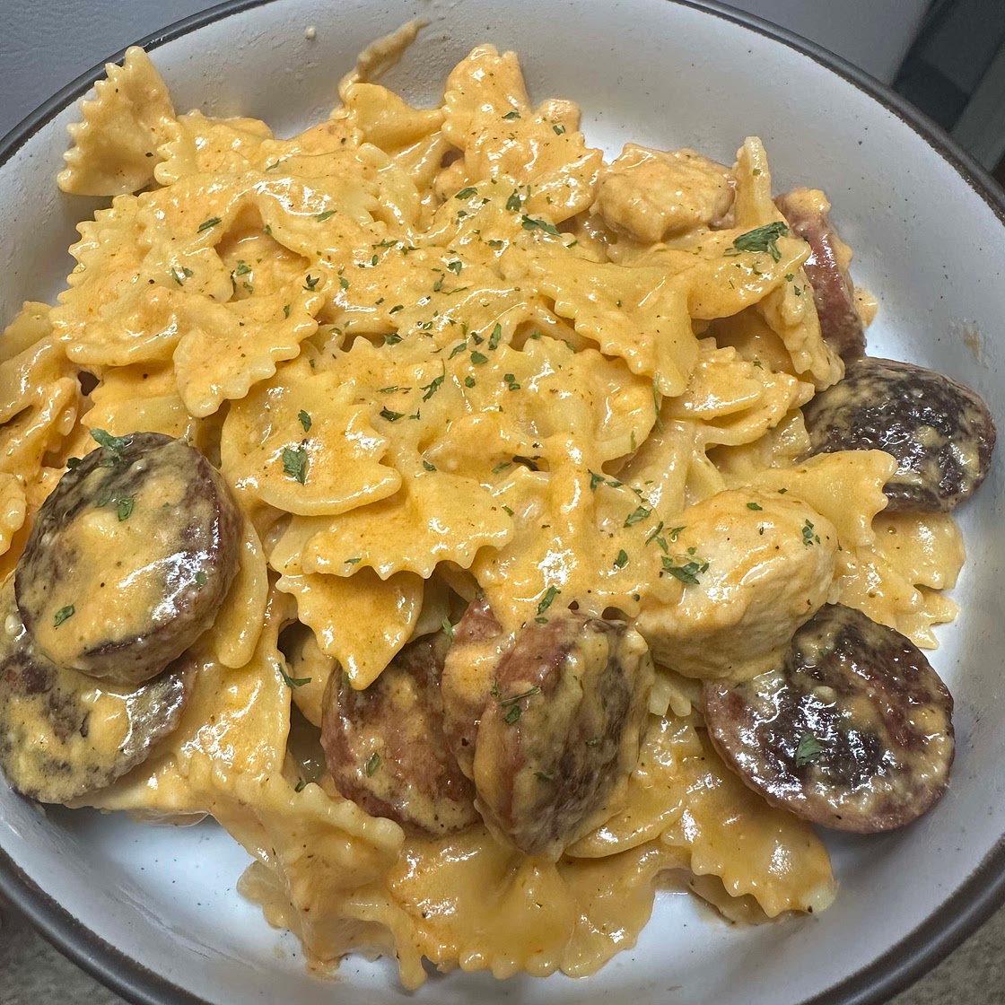 Cajun Chicken and Sausage Alfredo