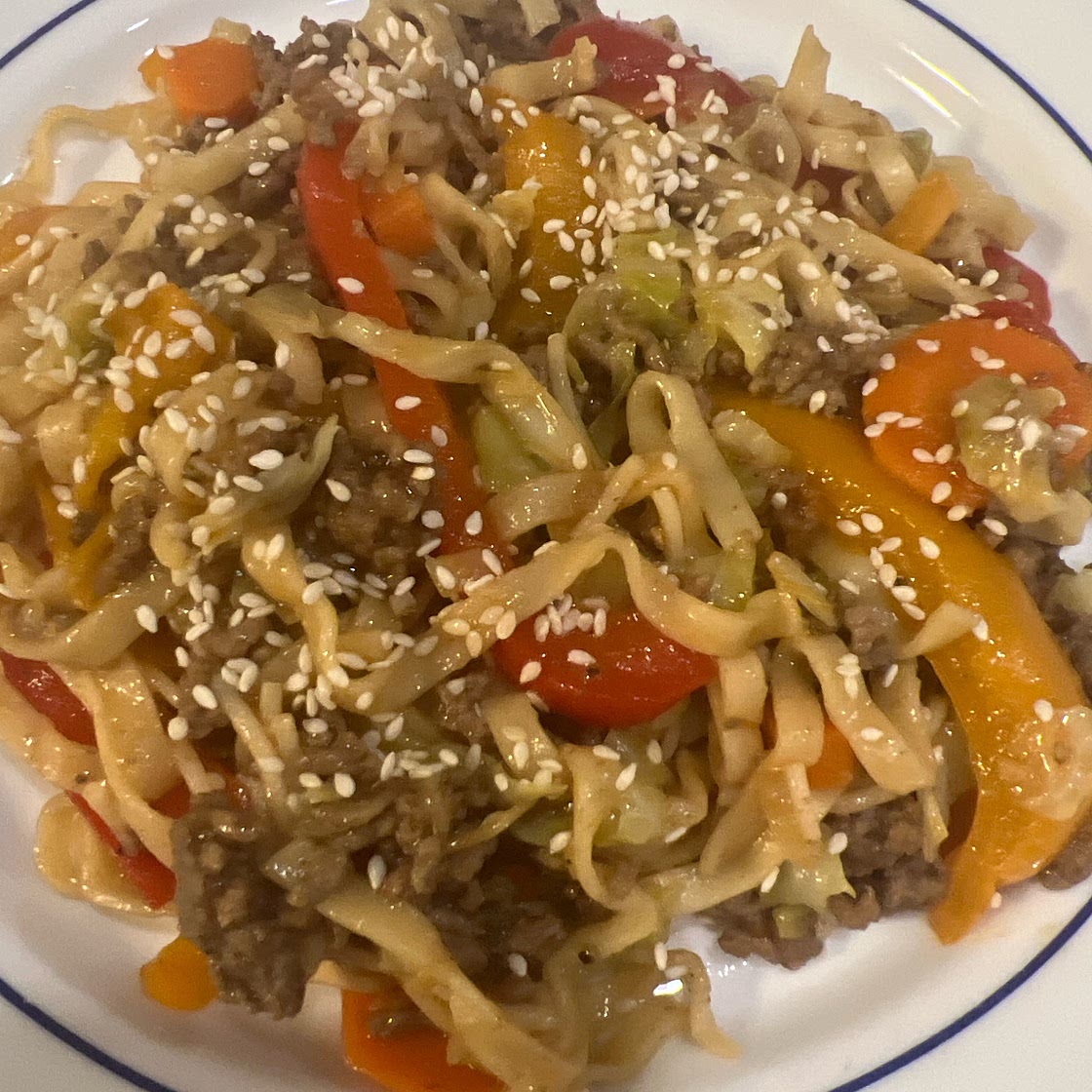 Ground Beef Stir Fry Noodles