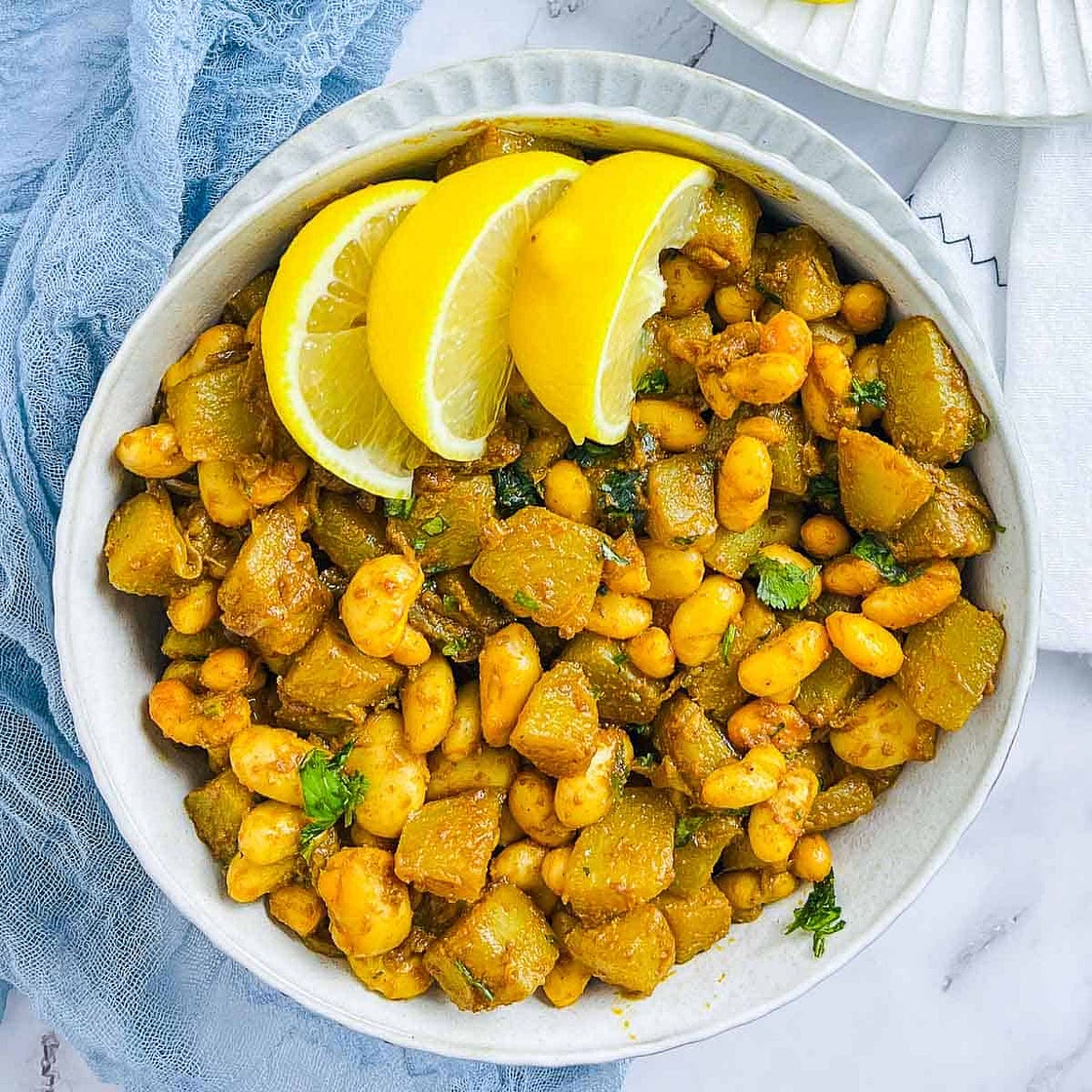 Pan Fried Chayote Squash with White Beans